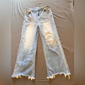 Stylish Distressed Risen Jeans